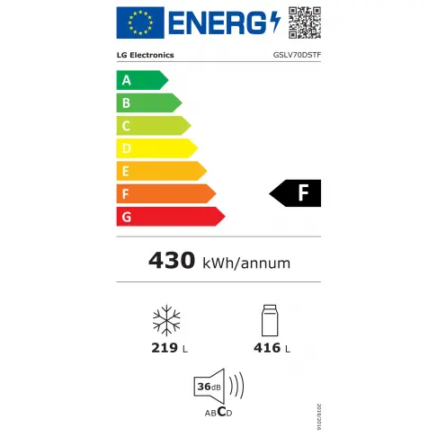 Réfrigérateur américain LG GSLV70DSTF - 9