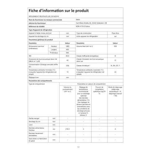 Réfrigérateur combiné inversé MIELE KDN4174EWSACTIVE - 3
