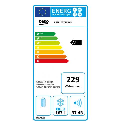 Congelateur Armoire Beko Rfse 200 T 30 Wn Mda