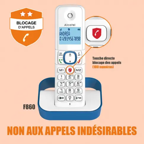 Téléphone sans fil ALCATEL F860DUOGREY - 4