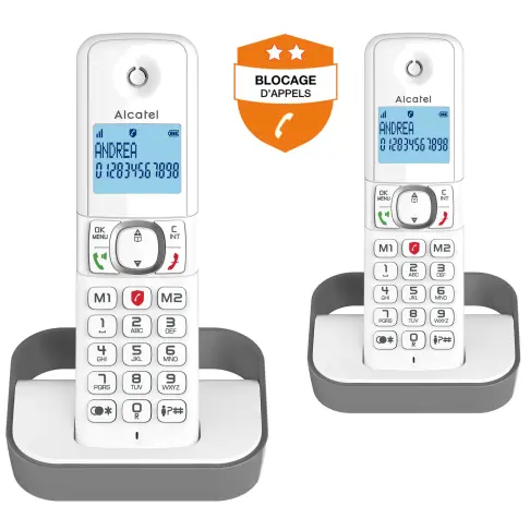 Téléphone sans fil ALCATEL F860DUOGREY - 1