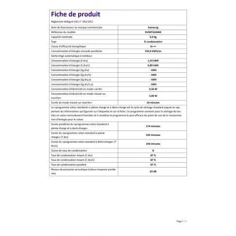 Sèche-linge frontal SAMSUNG DV90T6240HE - 5