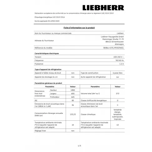 Réfrigérateur américain LIEBHERR SBSBS 8683-21 - 8
