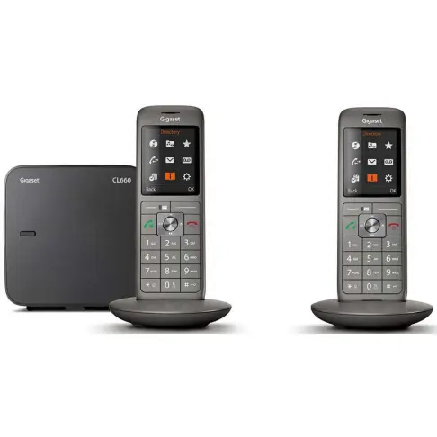 Telephone sans fil GIGASET SIEMENS GIGA CL 660 A DUO ANTHRACITE - 2