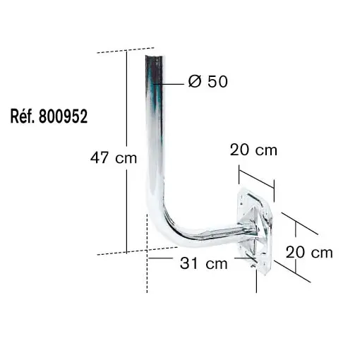 Bras deport zinc ERARD 800952 - 2