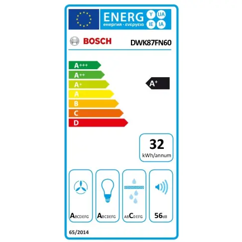 Hotte décorative BOSCH DWK87FN60 - 12