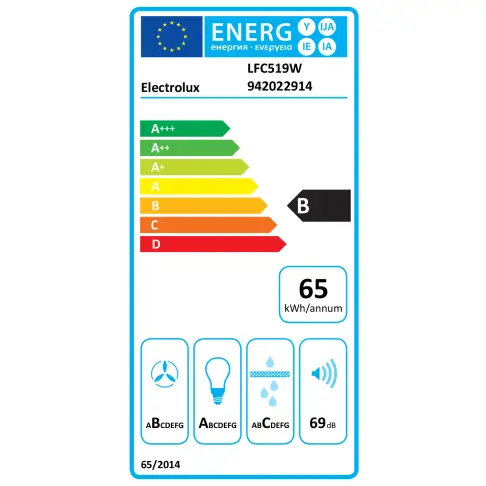 Hotte décorative murale ELECTROLUX LFC519W - 8