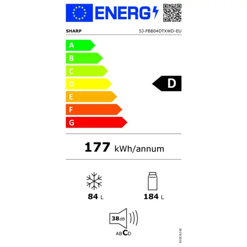 Réfrigérateur combiné inversé SHARP SJFBB04DTXWD - 9