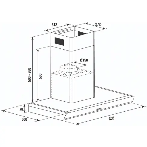Hotte décorative BRANDT BHB 6902 X - 2