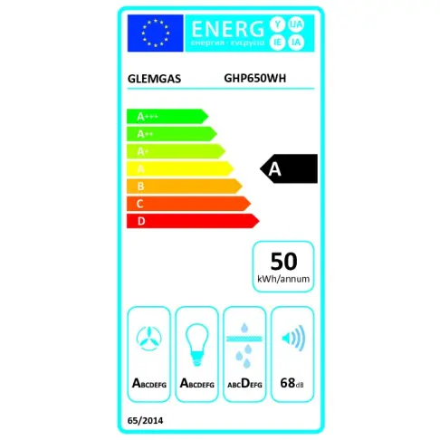 Hotte décorative GLEM GHP650WH - 2