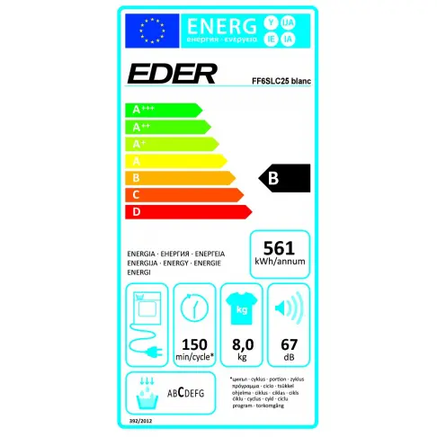 Sèche-linge frontal EDER FF6SLC25 - 5