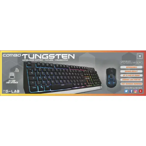 Ensemble clavier / souris THE G-LAB COMBO-TUNGSTEN/FR - 2