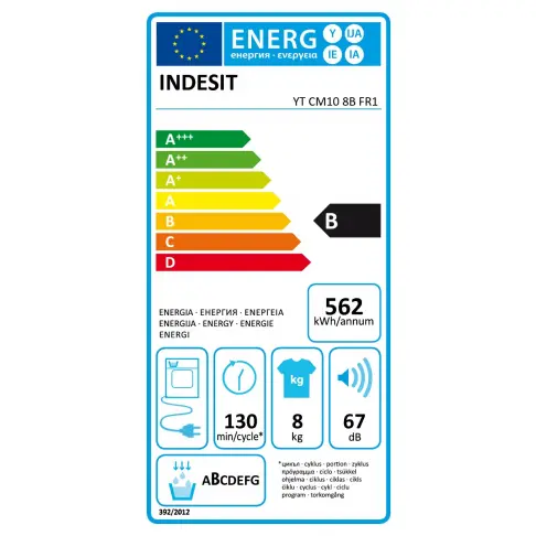 Sèche-linge frontal INDESIT YTCM 108 BFR 1 - 3