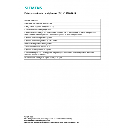 Combine Inverse Siemens Kg 49 Nxiep Mda