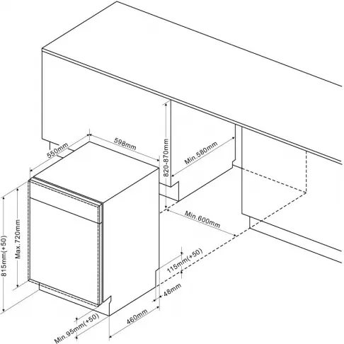 Lave-vaisselle tout intégré 60 cm DE DIETRICH DCJ424DQX - 8