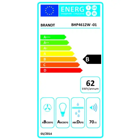 Hotte décorative BRANDT BHP4612W - 4