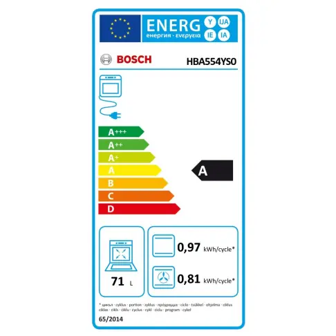 Four hydrolyse - ecoclean BOSCH HBA 554 YS 0 - 8