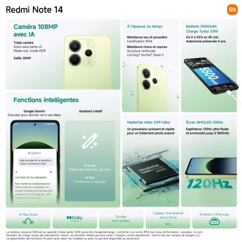 Smartphone XIAOMI REDMINOTE14VERT256 - 5