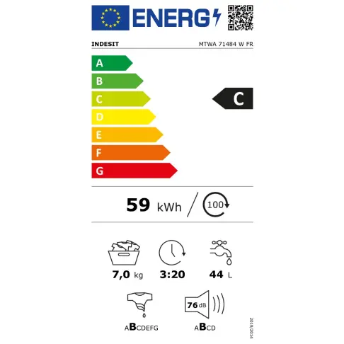 Lave-linge frontal INDESIT MTWA71484WFR - 4