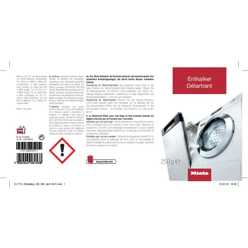 Accessoires communs lave-linge et lave-vaisselle MIELE DETARTRANT - 3