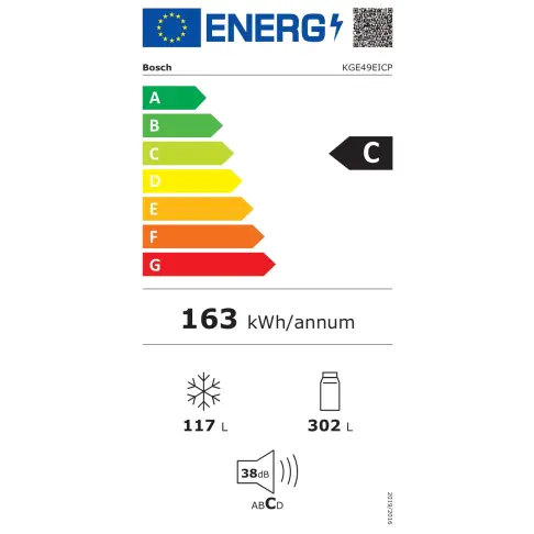 Réfrigérateur combiné inversé BOSCH KGE49EICP - 9