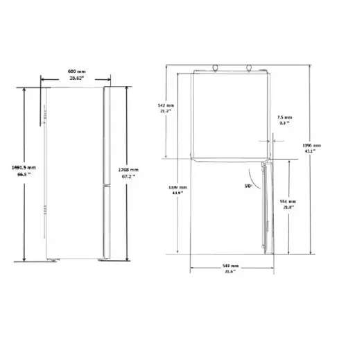 Réfrigérateur combiné inversé BEKO RCSA 270 K 30 SN - 6