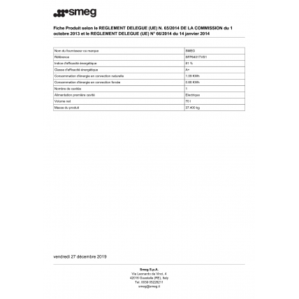 Four Pyrolyse Smeg Sfp 6401 Tvs 1 Mda