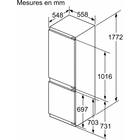 Réfrigérateur combiné intégré SIEMENS KI86NEDD0 - 7
