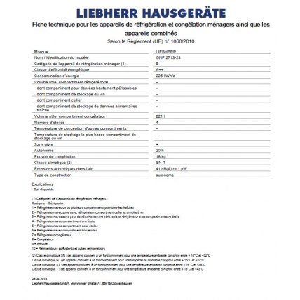 Congelateur Armoire Liebherr Gnp 2713 23 Mda