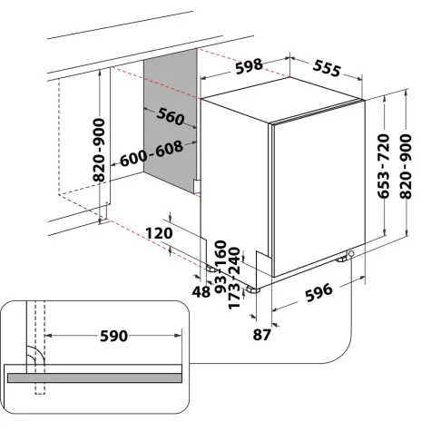 Lave-vaisselle tout intégré 60 cm WHIRLPOOL WKIC 3 C 26 - 5