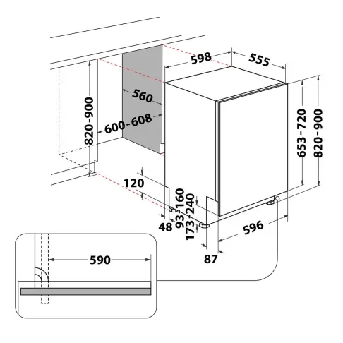 Lave-vaisselle tout intégré 60 cm WHIRLPOOL W2IHKD526A - 2