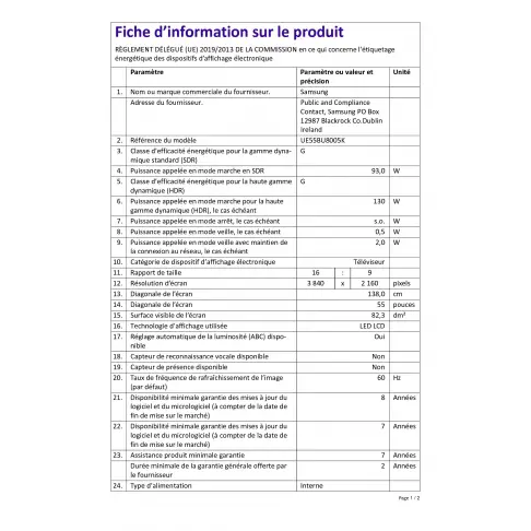 Télé led 55 pouces SAMSUNG UE55BU8005 - 17