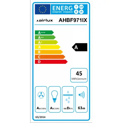 Hotte décorative AIRLUX AHBF971IX - 2