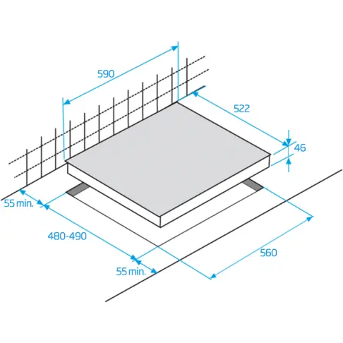 Table verre BEKO HILG 64221 S - 2