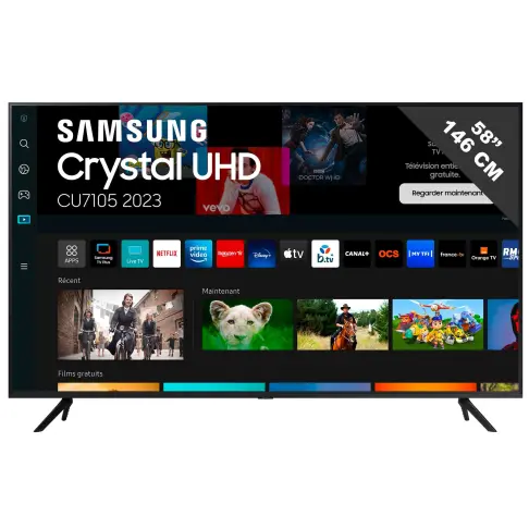 Télé led 58 pouces SAMSUNG TU58CU7105 - 1