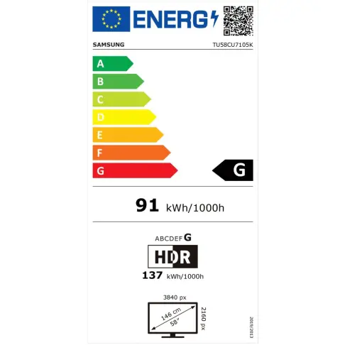 Télé led 58 pouces SAMSUNG TU58CU7105 - 8