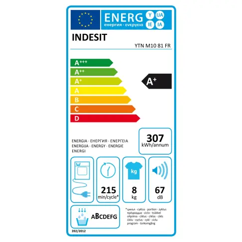 Sèche-linge frontal INDESIT YTNM1081FR - 3