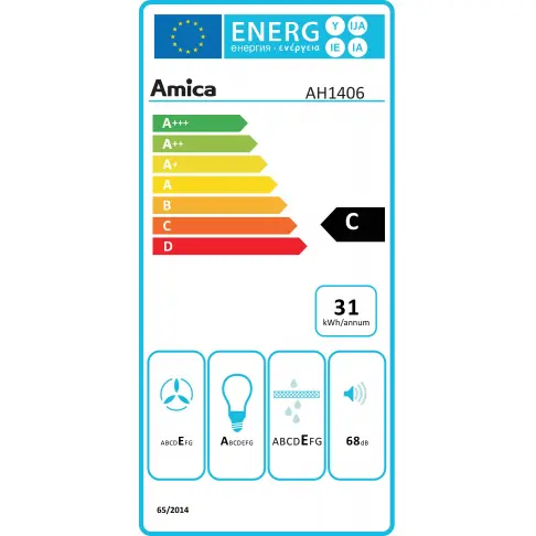Hotte visière AMICA AH 1406 - 2