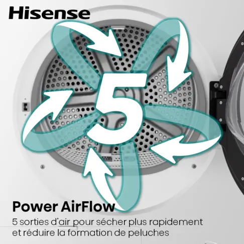 Sèche-linge frontal HISENSE DHQE802U - 6