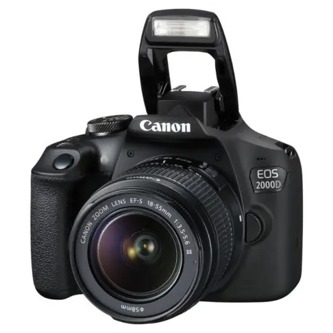 Appareil photo reflex numerique amateur CANON EOS 2000 D NOIR + 18-55 DC III - 1