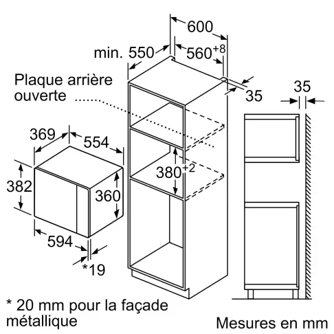 Micro-ondes encastrable gril SIEMENS BE555LMB1F - 3