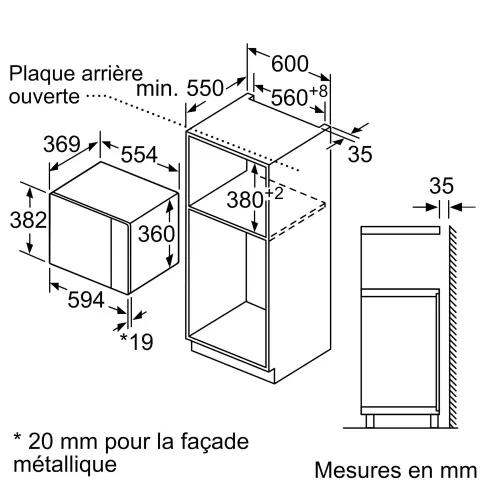 Micro-ondes encastrable gril SIEMENS BE555LMB1F - 4