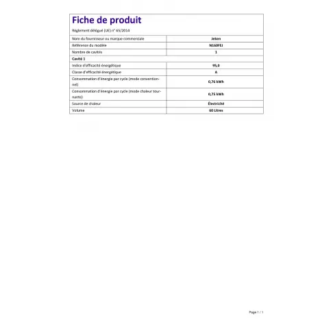 Four pyrolyse JEKEN N160FEJ - 5