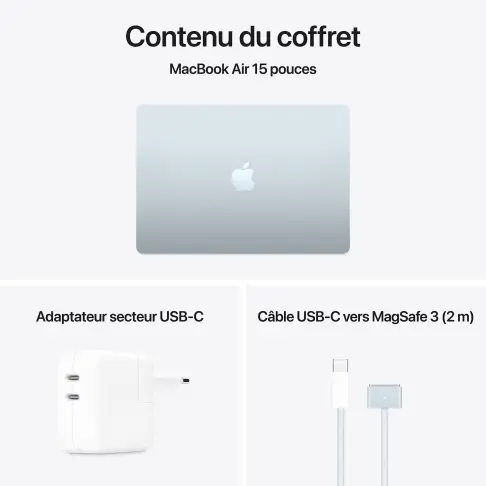 APPLE MacBook Air 15 (2025) Bleu ciel 512 Go - MC7C4FN/A - 9