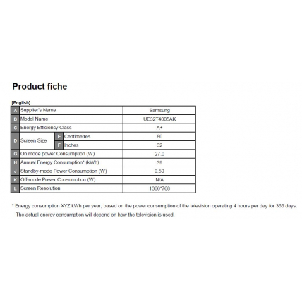 Tv Led 32 Samsung Ue 32 T 4005 Mda