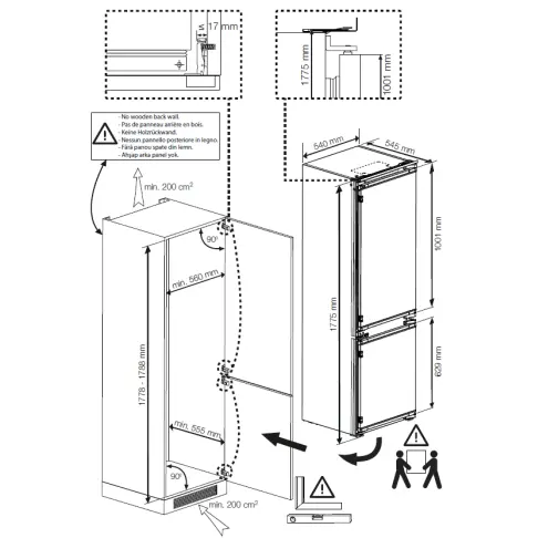 Réfrigérateur combiné intégré BEKO BCSA285E4ZSN - 6