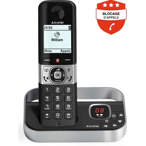 Téléphone sans fil ALCATEL F890VOICENOIR - 1