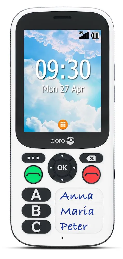 Lot De 3 Téléphones Doro Blanc Et Or - Pour Pièces Détachées - Ne Fonctionnent Pas