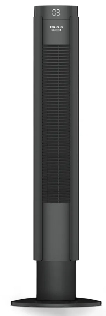 Ventilateur Colonne Taurus Alpatec 50W - 4 Vitesses, Noir, Hauteur 26, Modèle FA009D