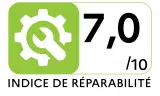 Lave-linge hublot INDESIT BWA101283XWFRN - Indice de réparabilité